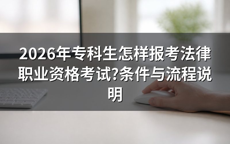 专科生报考法律职业资格考试需要满足什么条件?