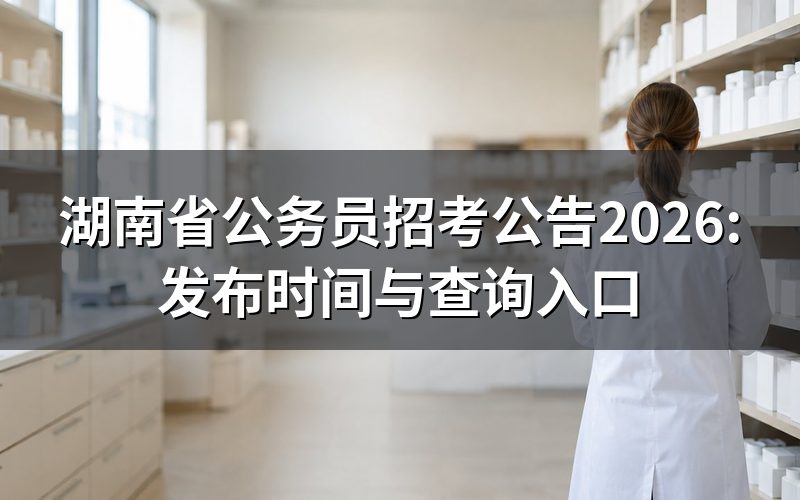湖南省2026年公务员招考公告现在是什么进度?
