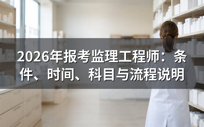 报考监理工程师需要什么条件?