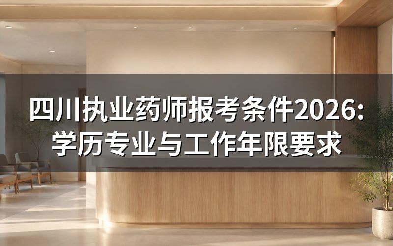四川考生执业药师报考条件卡在学历还是专业?