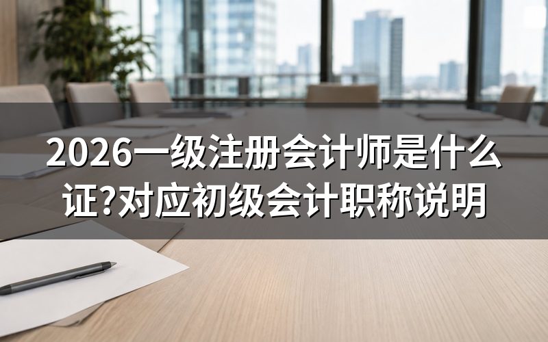 "一级注册会计师"到底是什么证?
