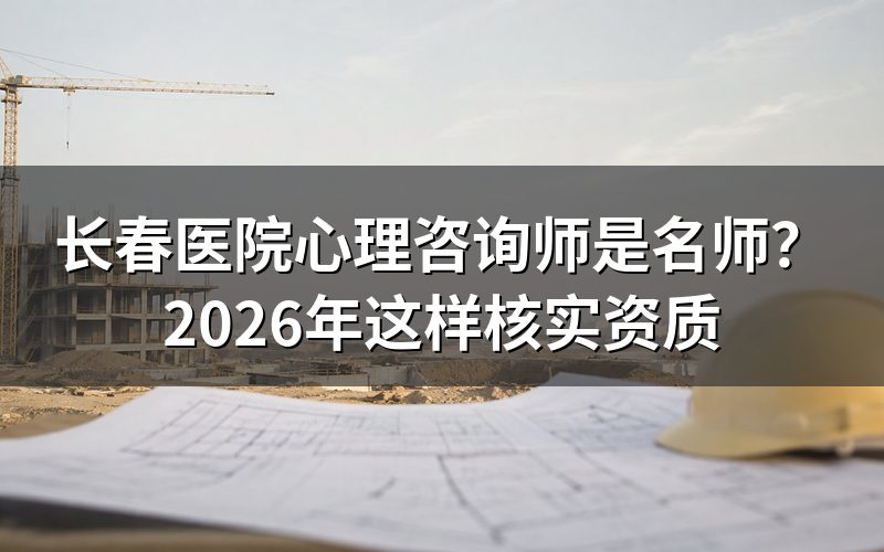 长春医院心理咨询师被称”名师”,这说法准不准?