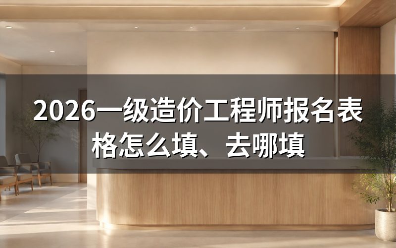 一级造价工程师的”报名表格”到底是什么?
