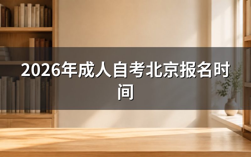 一、2026年上半年自考关键时间节点