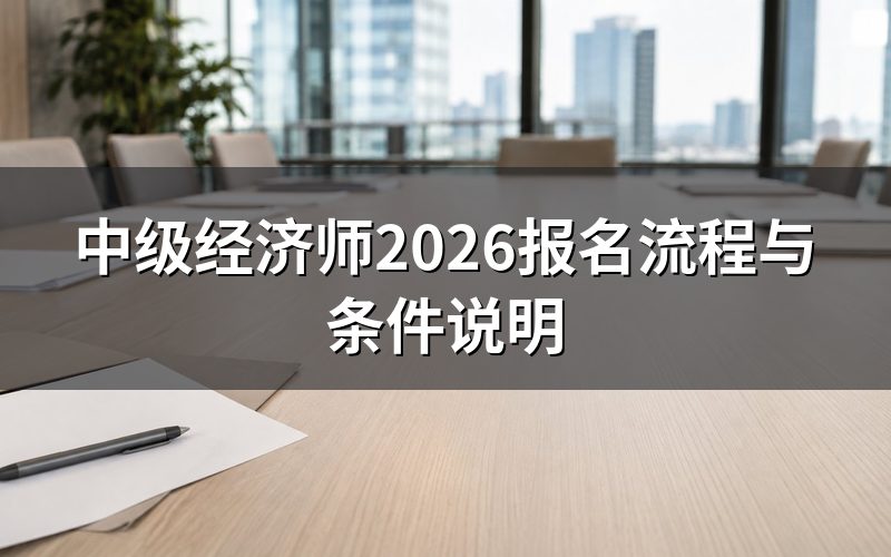 2026年中级经济师什么时候报名?