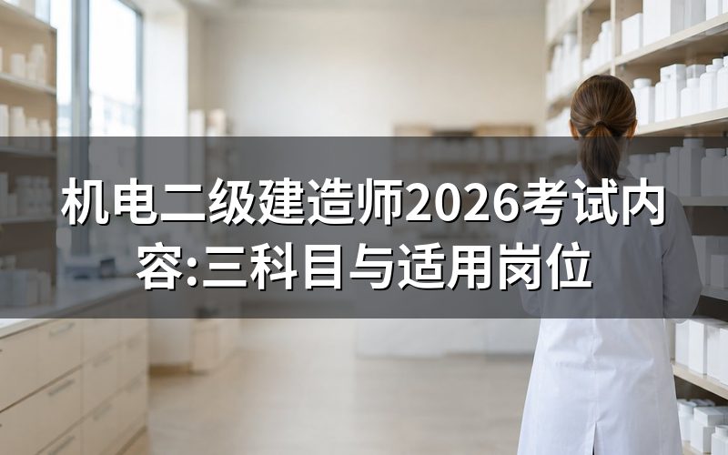 机电二级建造师2026考试内容有哪些科目