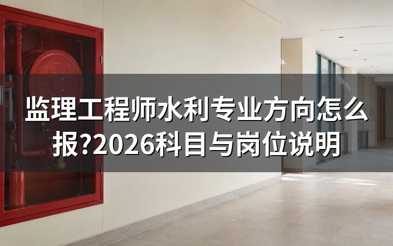 监理工程师水利专业是什么意思?