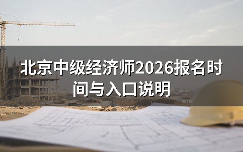 北京中级经济师现在还能报名吗?