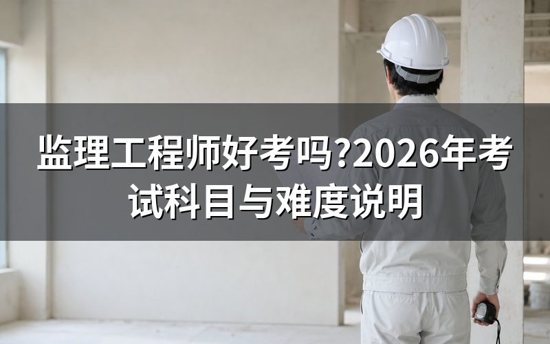监理工程师现在到哪一步了?2026年时间进度