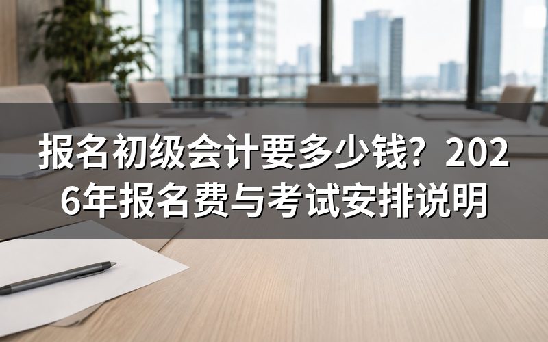 报名初级会计到底要花多少钱?
