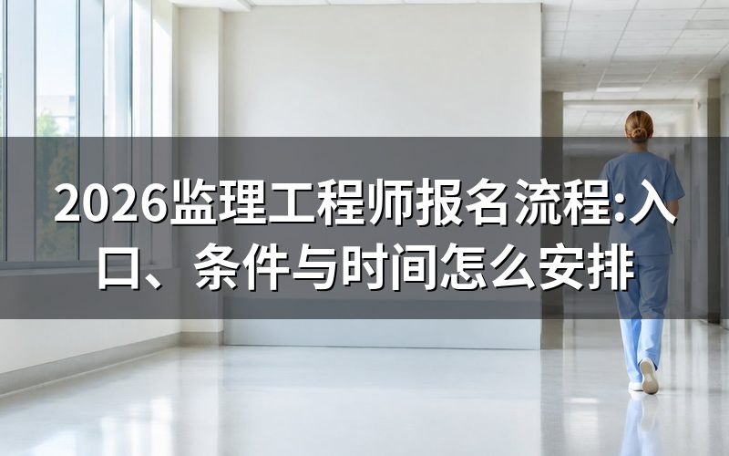 监理工程师报名要走哪几步?