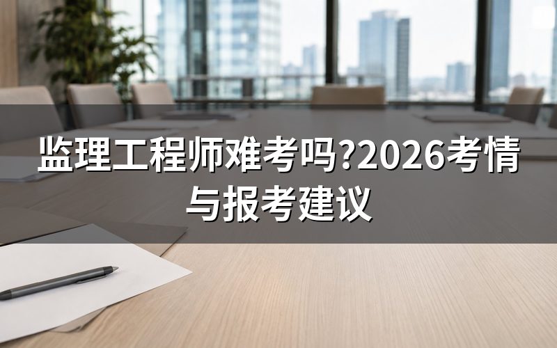 监理工程师难在哪?先看考试结构