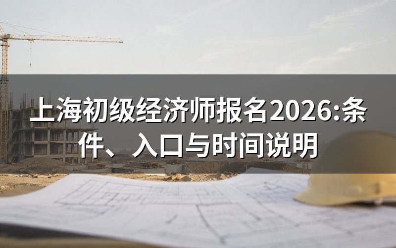 上海初级经济师现在还能报名吗?