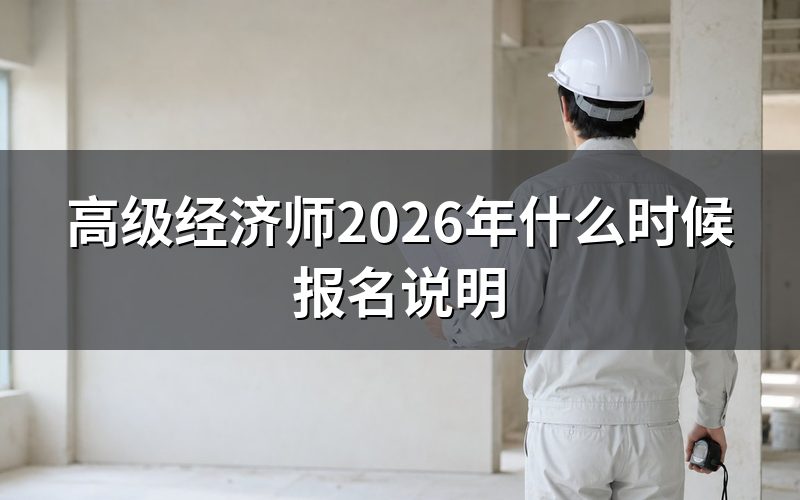 2026年高阶经济师现在还能报名吗?