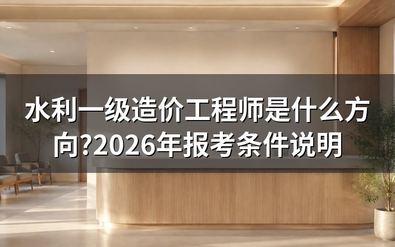 水利一级造价工程师是什么方向?和其他专业有什么区别?