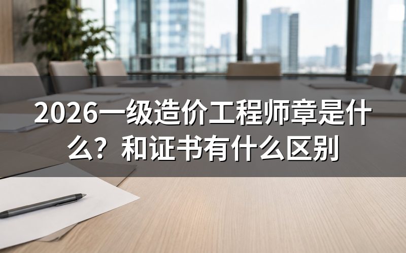 一级造价工程师“证”和“章”到底是不是一回事?