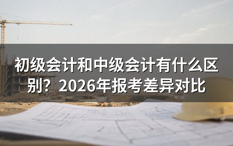 初级会计和中级会计,报考条件差在哪?