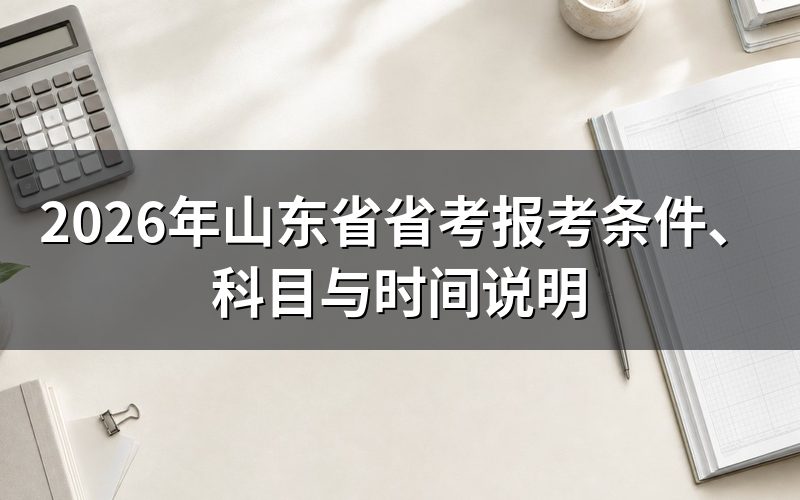 2026年山东省省考现在到了什么阶段?
