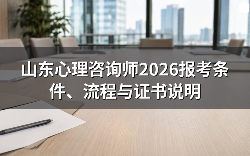 山东心理咨询师证书现在是什么性质?