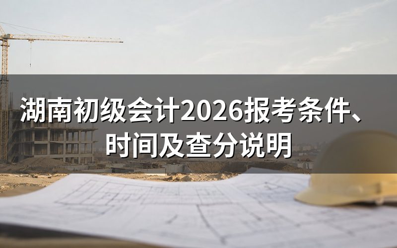 2026年湖南初级会计考试进行到哪一步了?