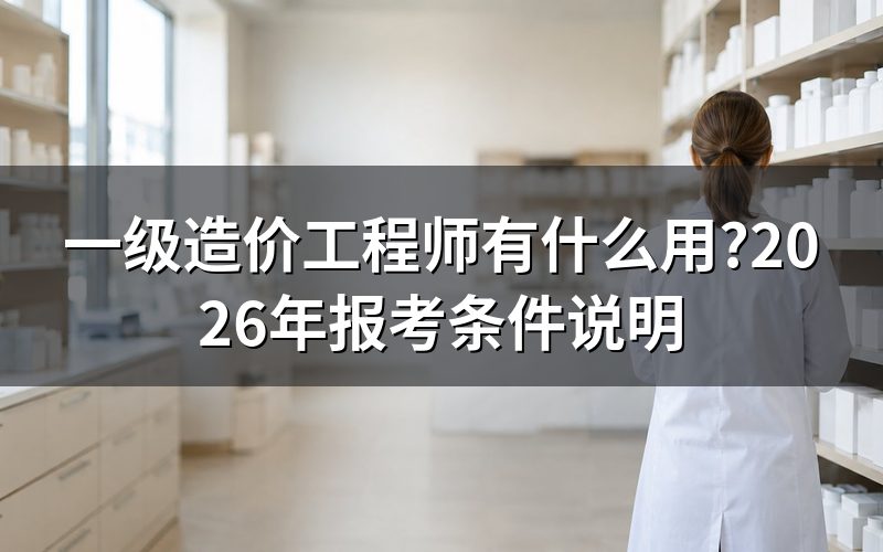 一级造价工程师有什么用?