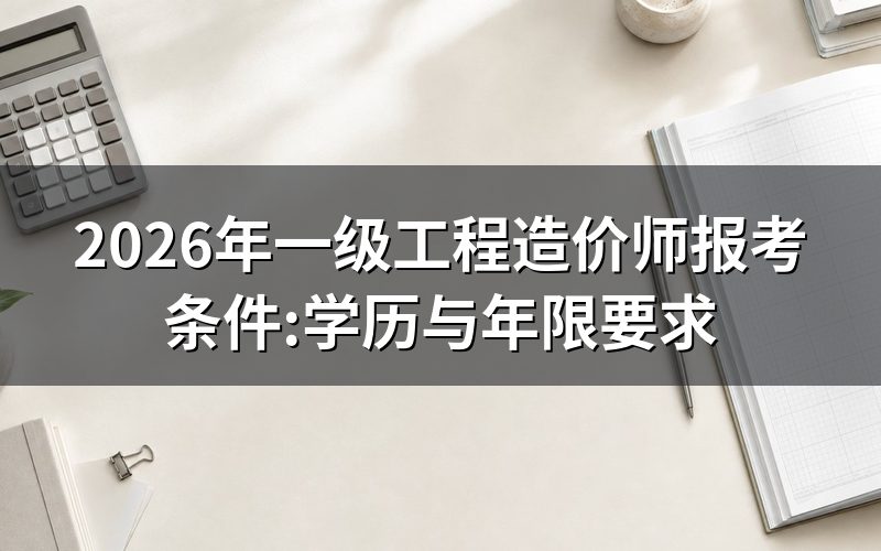 2026年一级工程造价师报考条件是什么?