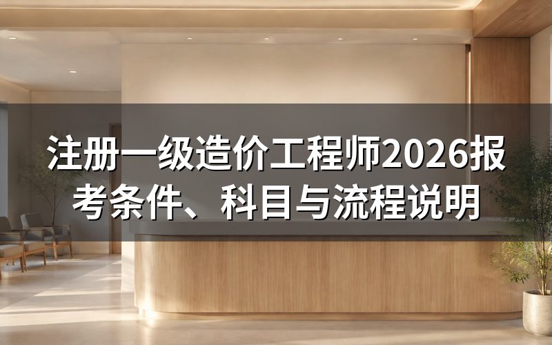 2026年注册一级造价工程师什么时候报名考试?