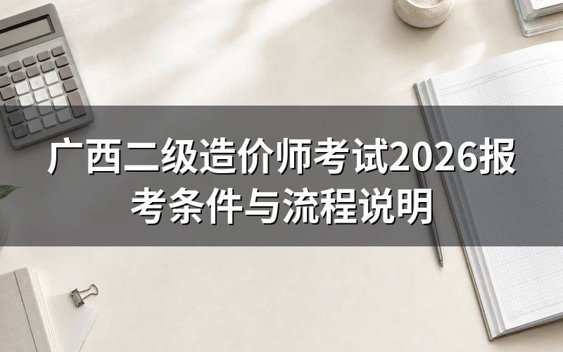 2026年广西二级造价师考试什么时候报名?
