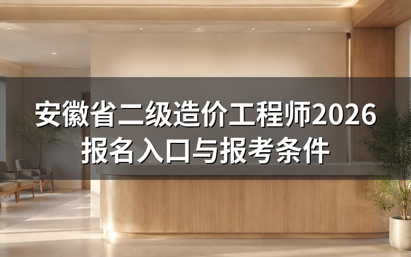 安徽二级造价工程师2026年报名和考试到什么阶段了?