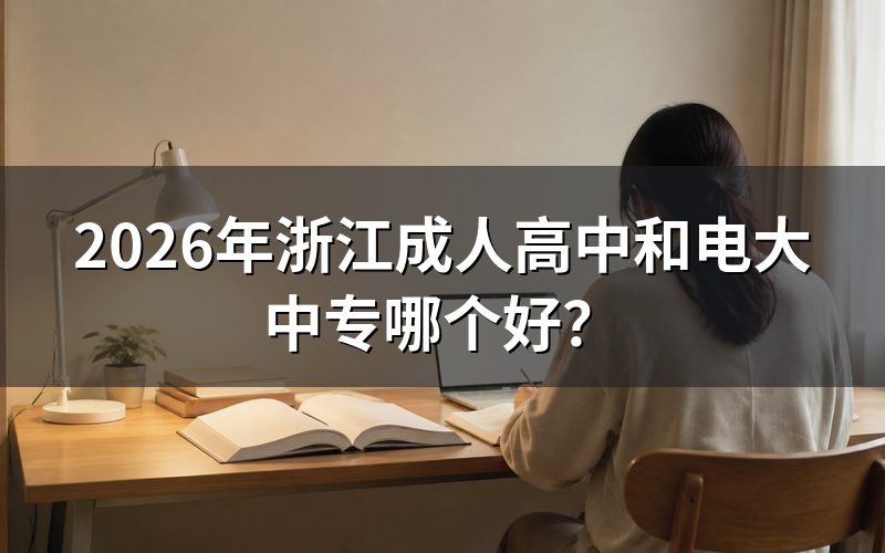 先把“成人高中”和“电大中专”这两个词捋清楚