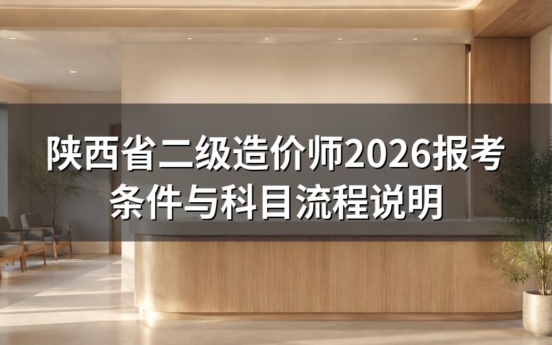 陕西省二级造价师2026报考条件是什么?