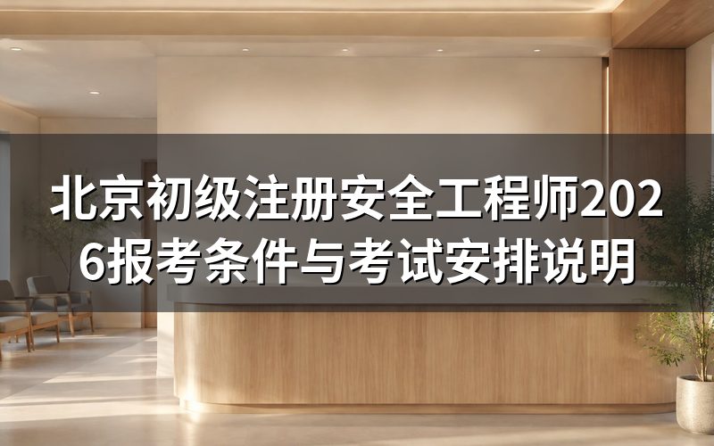 北京初级注册安全工程师是什么证书?