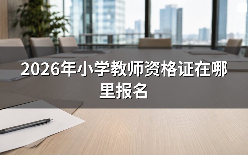 小学教师资格证在哪个网站报名