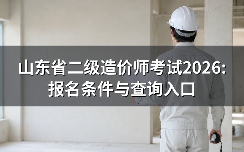 查山东二级造价师考试,现在能看到什么
