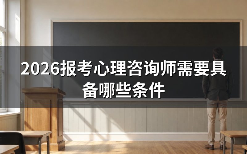 报考心理咨询师需要具备哪些条件,先查哪个网站