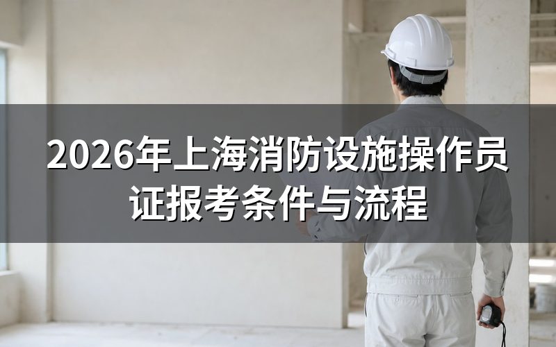 上海消防设施操作员证是什么性质,分几个等级?