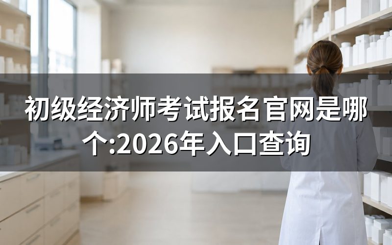 初级经济师考试报名官网是哪个