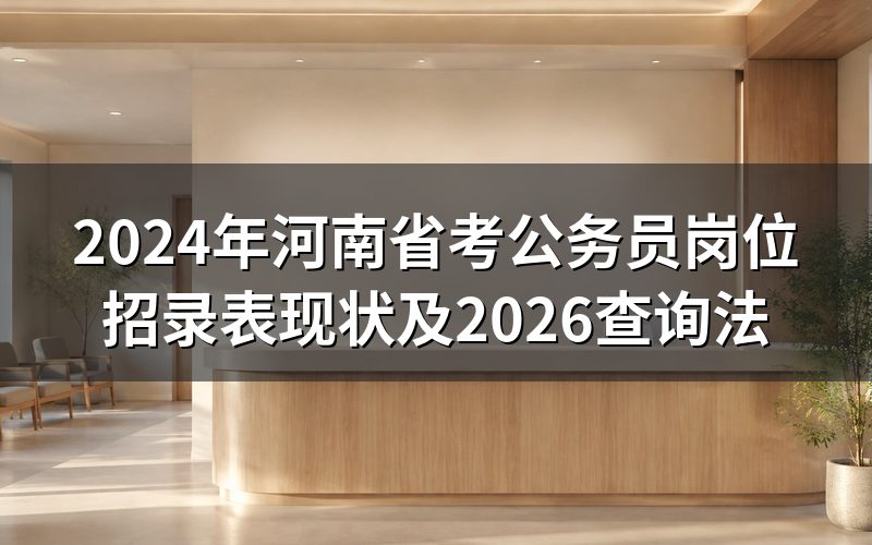 2024年河南省考岗位招录表,今天还查得到吗