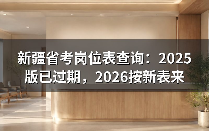 新疆省考岗位表现在还查得到吗