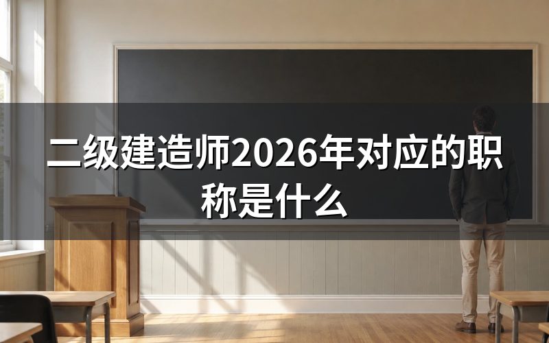 二级建造师对应的职称是什么,先分清两条线