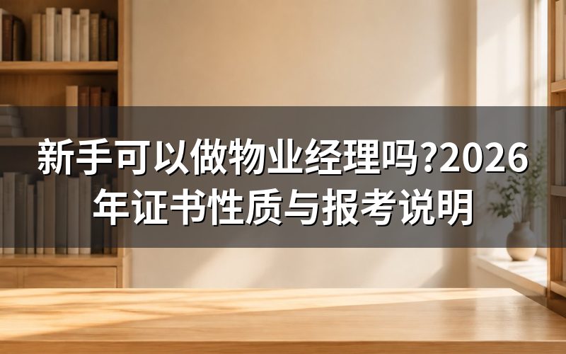 新手查”物业经理要不要证”,这一步先看什么