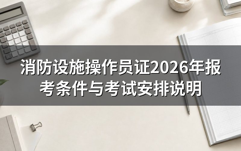消防设施操作员证是什么性质的证书?