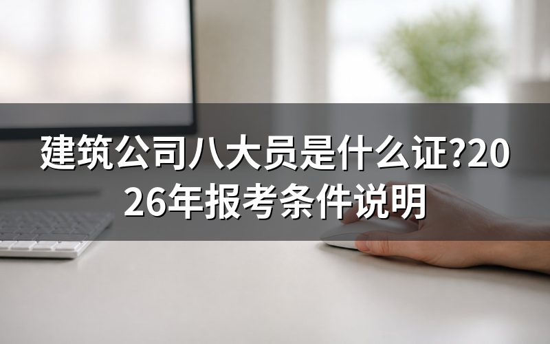 建筑公司八大员去哪查、报名走哪个口子