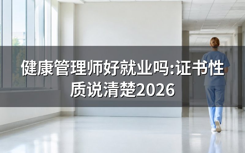 查健康管理师是不是国家职业资格,打开这个网站就有答案