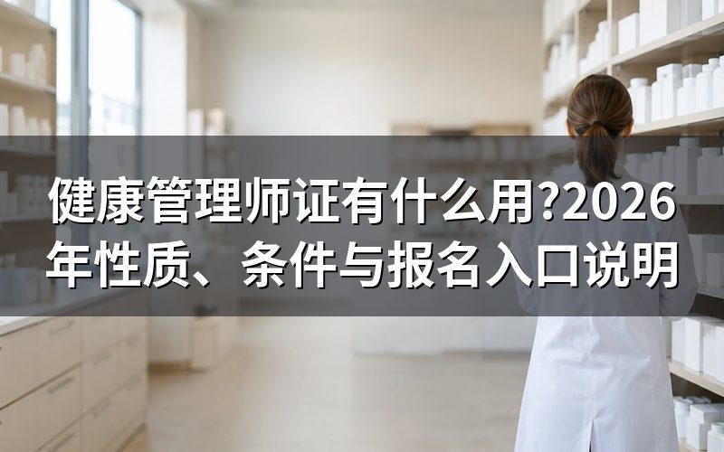 健康管理师证有什么用,先看OSTA认不认这个证