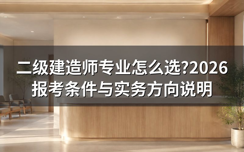 查二级建造师专业问题,先看现在这个节点