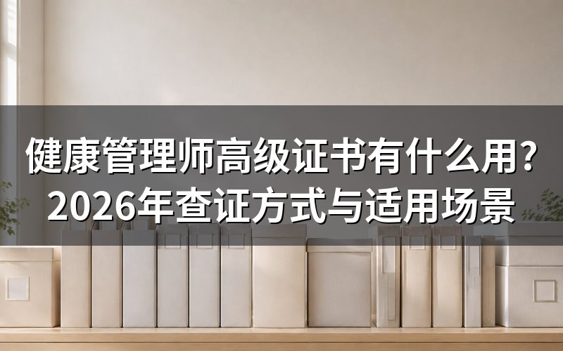 健康管理师高阶证书有什么用,查一次OSTA就知道