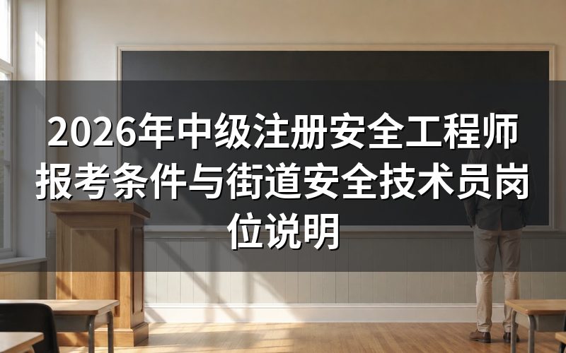 街道安全技术员是做什么的?