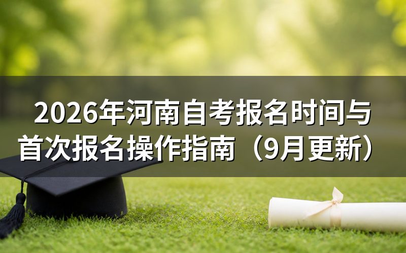 河南自考报名时间内首次报考怎么操作