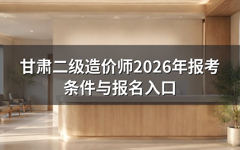 甘肃二级造价师报名去哪查